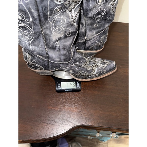 Corral Boots Womens Black Studded Embellished Western Cowboy Boots - Picture 10 of 10